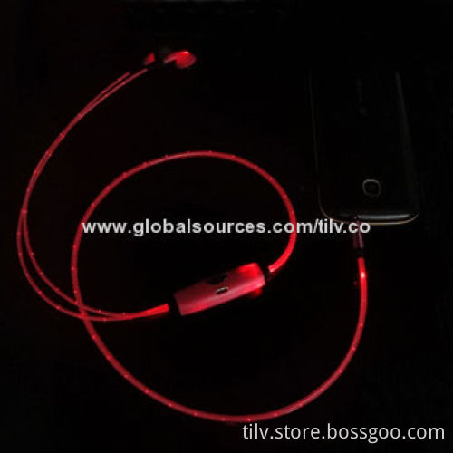 Manufacturer LED Lighting Earphone for Samsung Galaxy S4 i9500